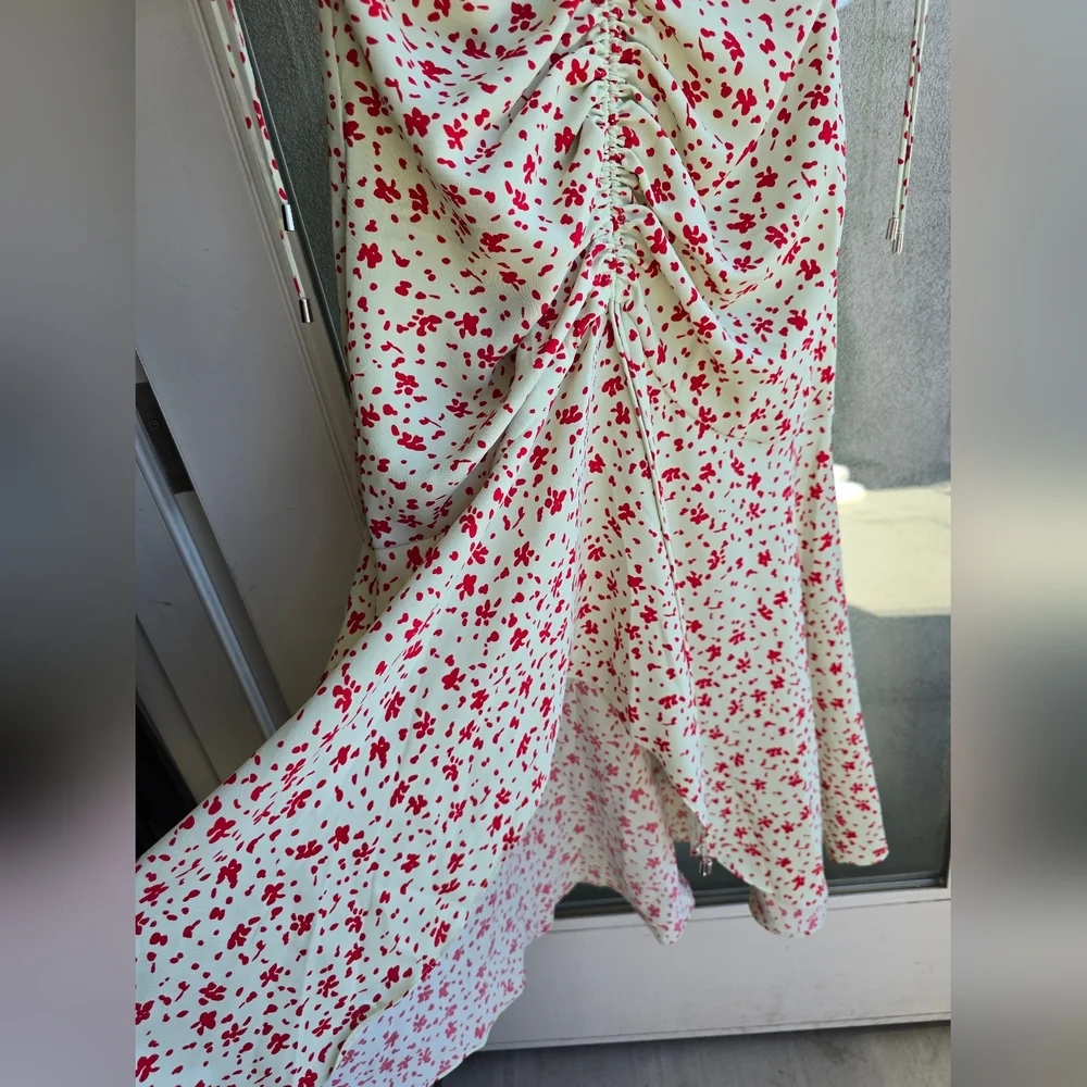 C/MEO Collective Red and Cream Puff Sleeve Sundress - Picture 9 of 16